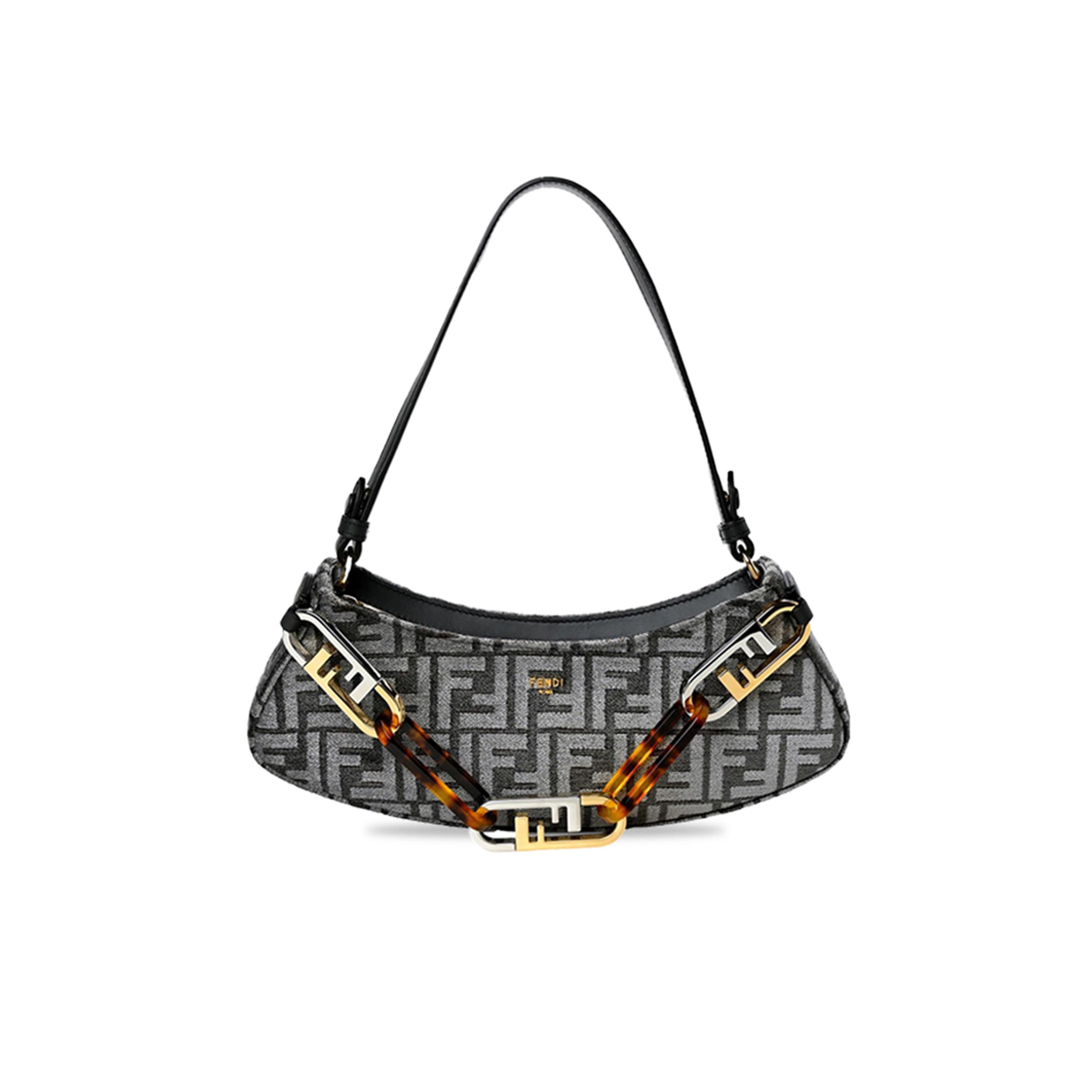 F**di monogram o''lock swing shoulder bag (32*11*5cm)